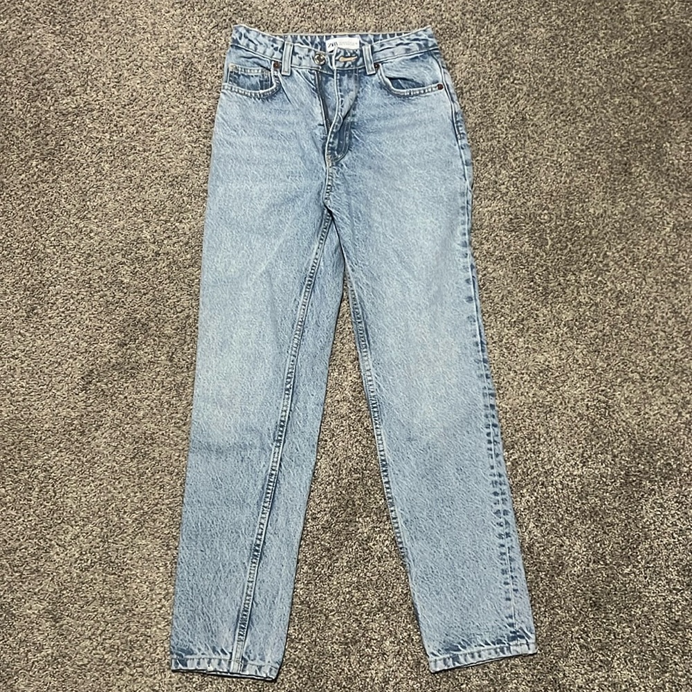 Zara High Rise Blue Jeans - Size 0